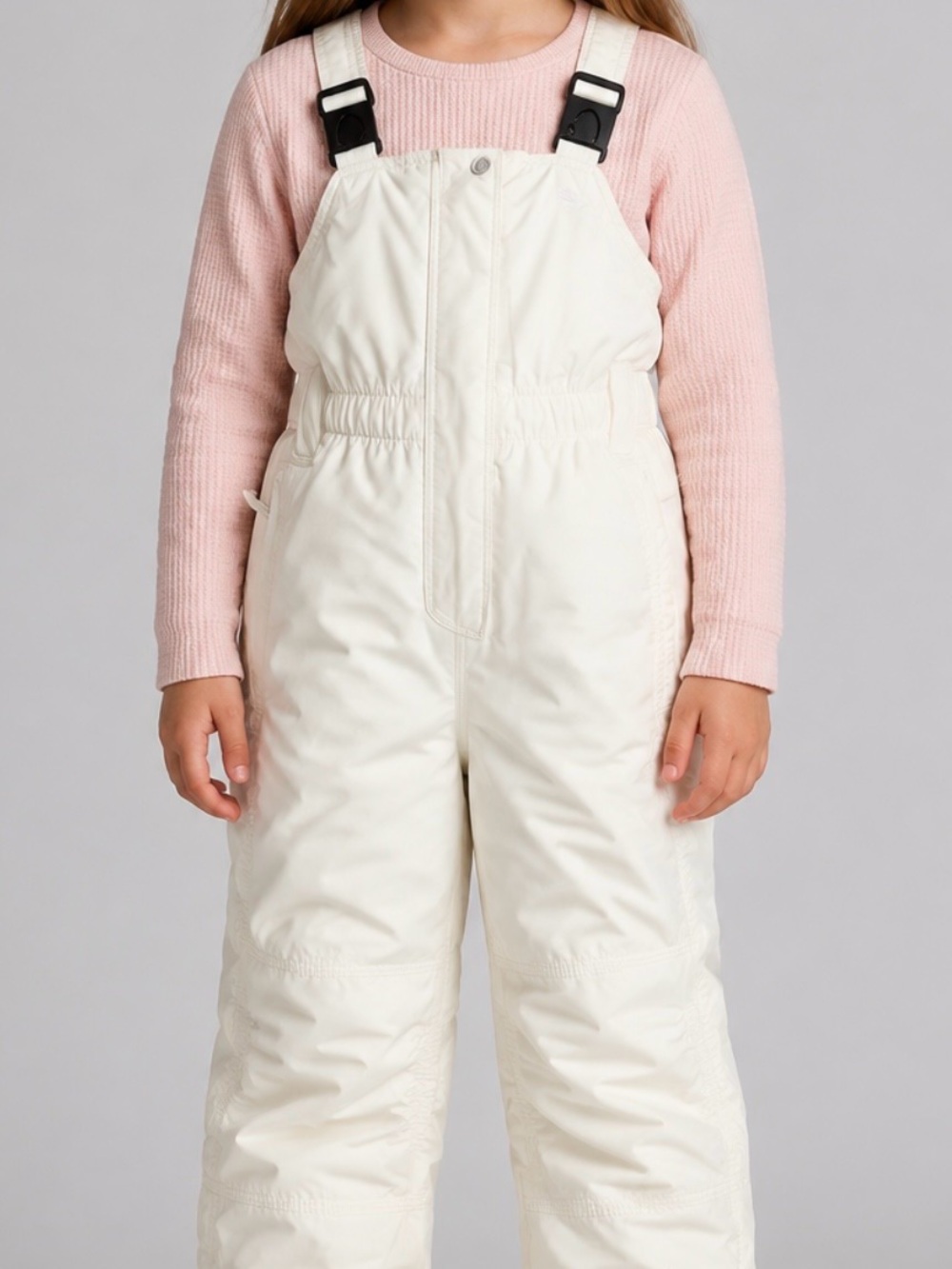 Kids Poivre Blanc White Snow Bib Overalls — Insulated Winter One-Piece Sz 6